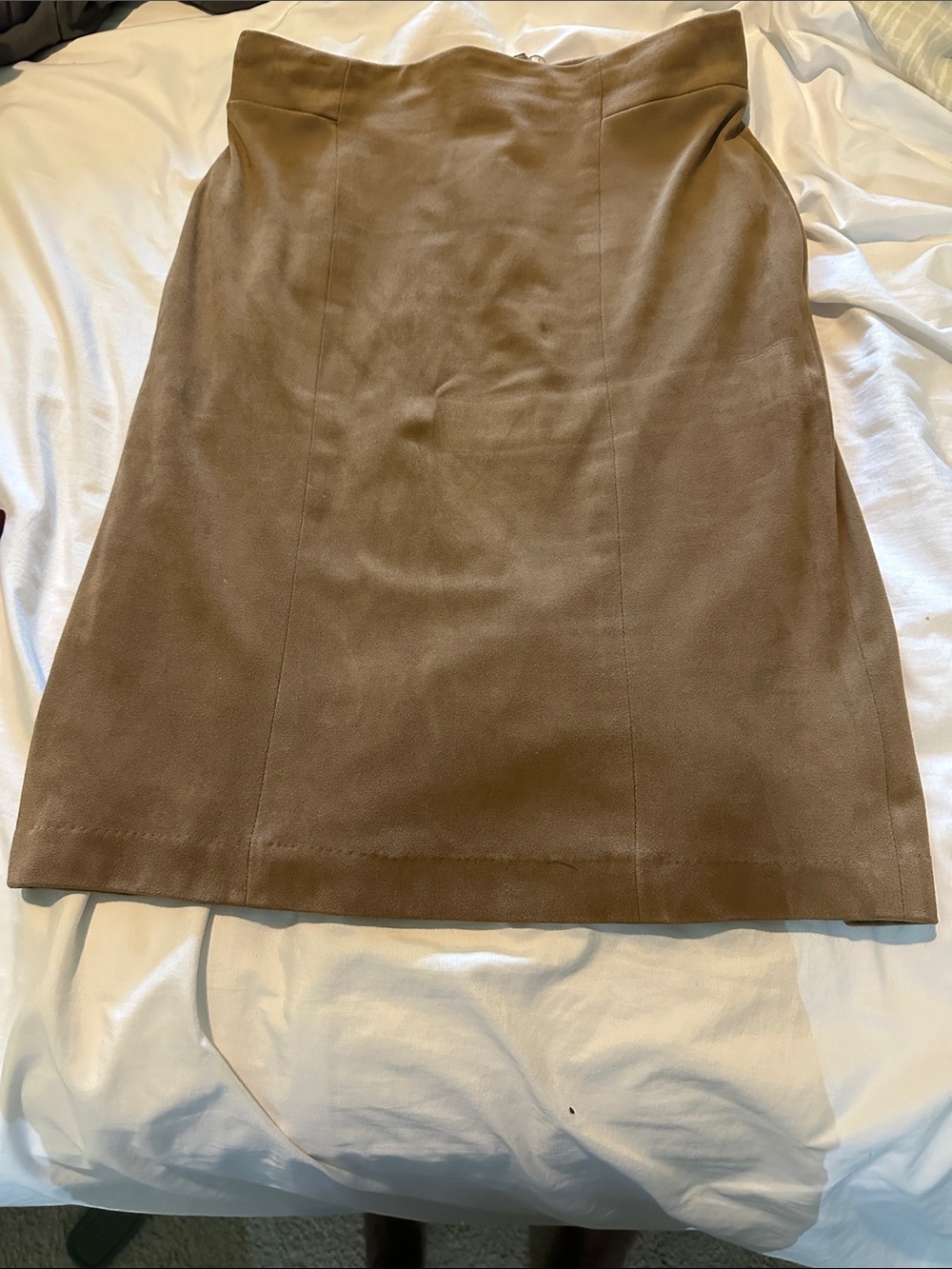 DATE NIGHT/office Taupe Brown velour Pencil Skirt